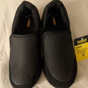 Women's Black Slip-On Athletic Work Shoes